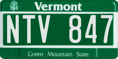 VT license plate NTV847