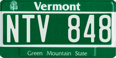 VT license plate NTV848