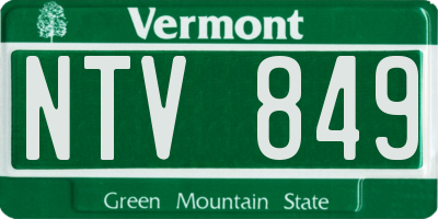 VT license plate NTV849