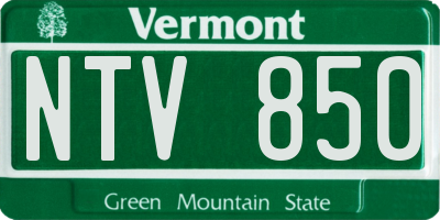 VT license plate NTV850