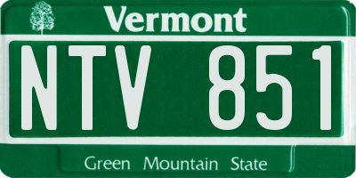 VT license plate NTV851