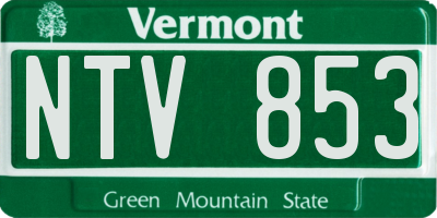 VT license plate NTV853