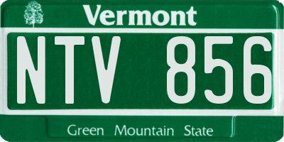 VT license plate NTV856