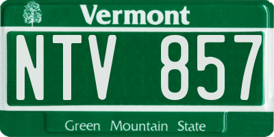 VT license plate NTV857