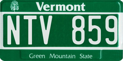 VT license plate NTV859