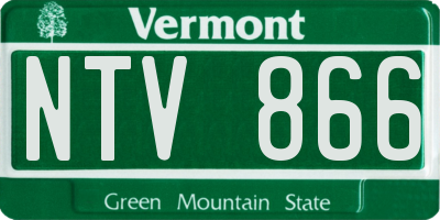 VT license plate NTV866