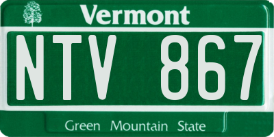 VT license plate NTV867