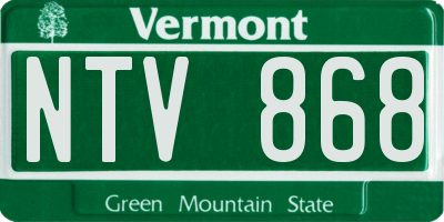 VT license plate NTV868