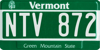 VT license plate NTV872