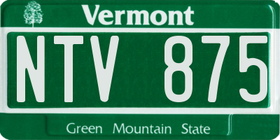 VT license plate NTV875