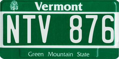 VT license plate NTV876