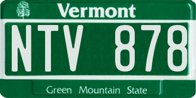 VT license plate NTV878