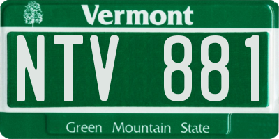 VT license plate NTV881