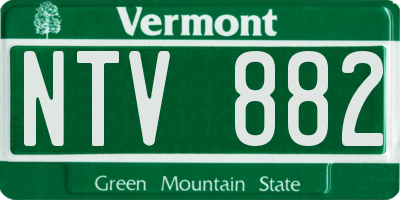 VT license plate NTV882