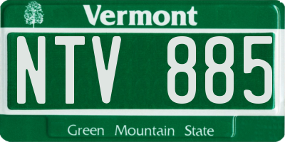 VT license plate NTV885