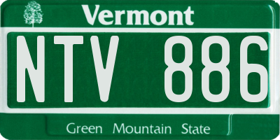 VT license plate NTV886