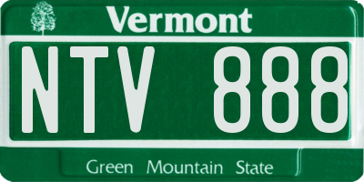 VT license plate NTV888
