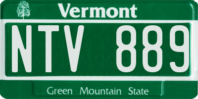 VT license plate NTV889