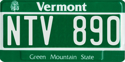 VT license plate NTV890