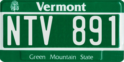 VT license plate NTV891