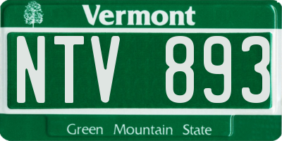 VT license plate NTV893
