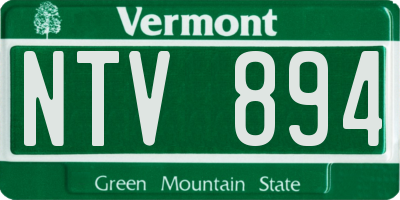 VT license plate NTV894