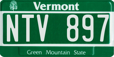 VT license plate NTV897