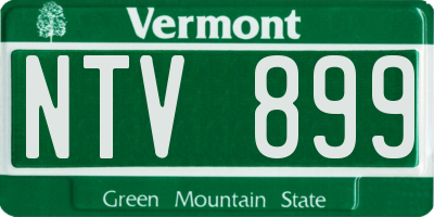 VT license plate NTV899