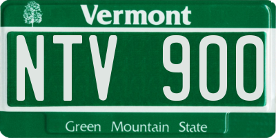 VT license plate NTV900