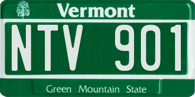 VT license plate NTV901