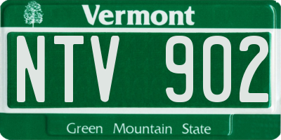 VT license plate NTV902