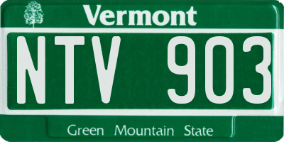 VT license plate NTV903