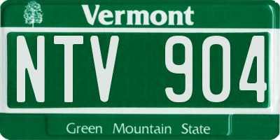 VT license plate NTV904