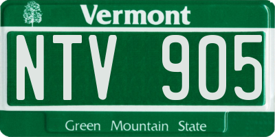 VT license plate NTV905