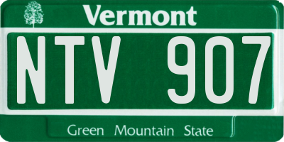 VT license plate NTV907