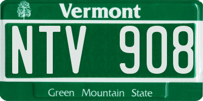 VT license plate NTV908