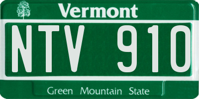 VT license plate NTV910