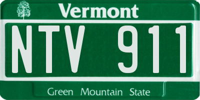 VT license plate NTV911