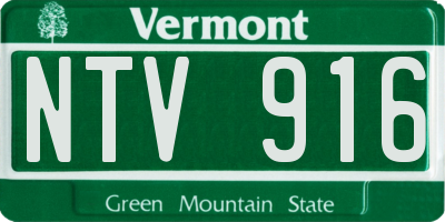 VT license plate NTV916