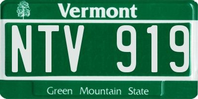 VT license plate NTV919