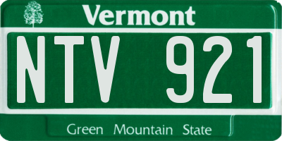 VT license plate NTV921