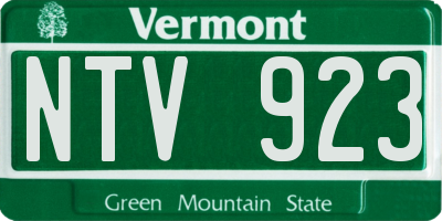 VT license plate NTV923