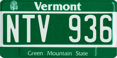 VT license plate NTV936