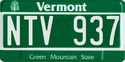 VT license plate NTV937