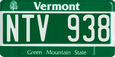 VT license plate NTV938