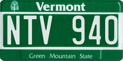 VT license plate NTV940