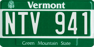 VT license plate NTV941