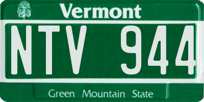 VT license plate NTV944