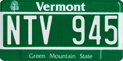 VT license plate NTV945