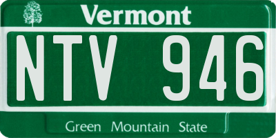VT license plate NTV946